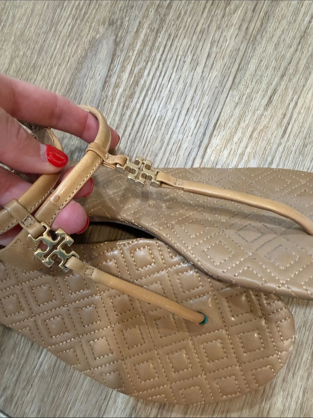 Tory Burch leather thong